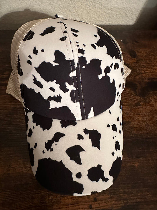 Black & White Cow Hat